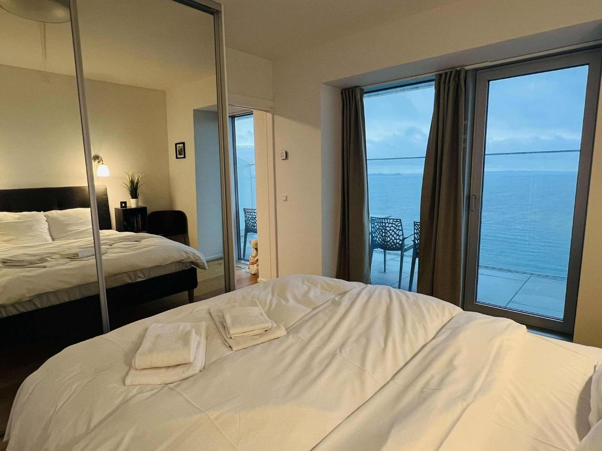 26-Etage Lejlighed Med Utrolig Havudsigt Århus Esterno foto